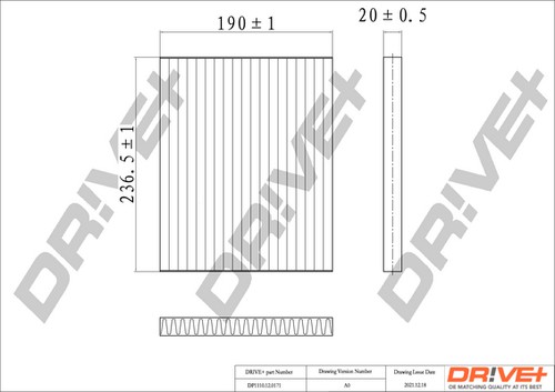 Dp1110 12 0171 filter - dr!ve+, dp1110.12.0171