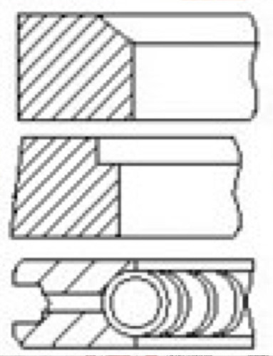 Piston ring set fit for - piston,
